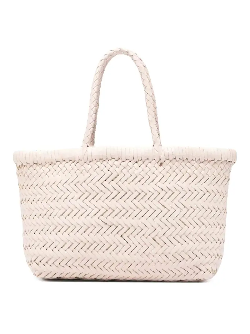 Mini borsa piatta Gora in pelle color sabbia Color Carne E Neutri