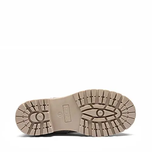 DREAM PAIRS Kids Ragazze Moda Stivali Bambine Caldo Inverno Stivaletti Stringati per Bambina, Size 33, Beige/Pu, SDBO2231K miniatura 3