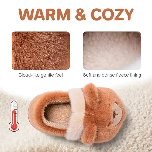 DRECAGE Pantofole Bambina Marrone 3374475 miniatura 2