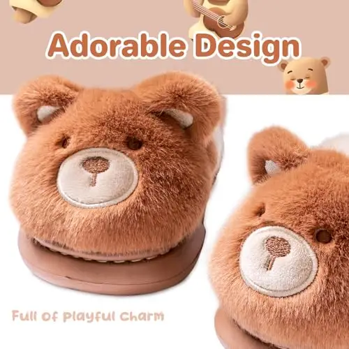 DRECAGE Pantofole Bambina Marrone 3374475 miniatura 3