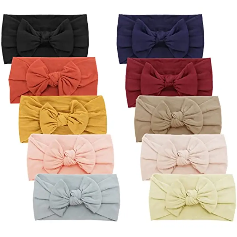 DRESHOW 10 Pcs Bambini Fascia Per Capelli Fasce Bambina Neonata Elastica Fascia Neonato Fasce per Bambini Fasce Capelli