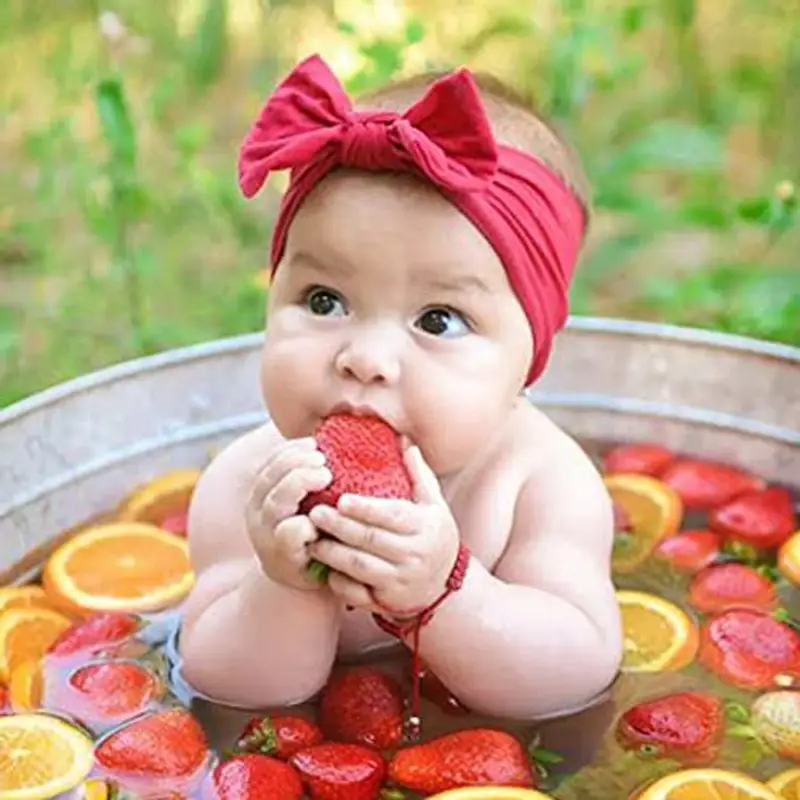 DRESHOW 10 Pcs Bambini Fascia Per Capelli Fasce Bambina Neonata Elastica Fascia Neonato Fasce per Bambini Fasce Capelli miniatura 2