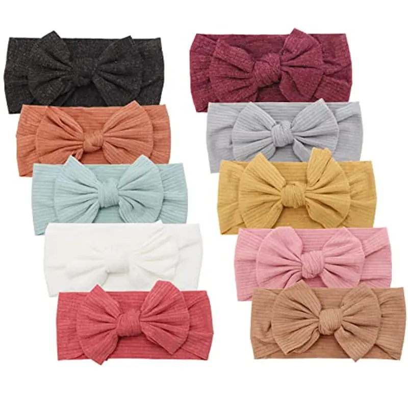 DRESHOW 10 Pcs Fascia Per Capelli Bambini Neonata Elastica