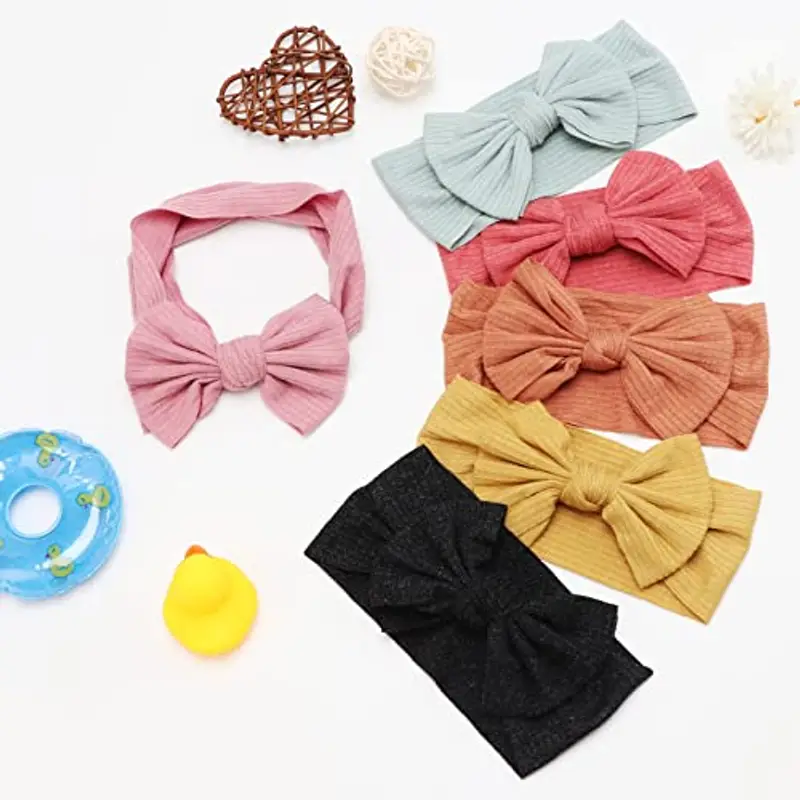 DRESHOW 10 Pcs Fascia Per Capelli Bambini Neonata Elastica miniatura 3