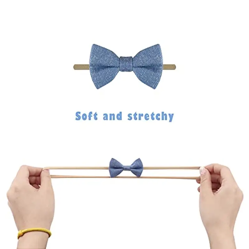 DRESHOW 10 Pcs Fascia Per Capelli Bambini Neonata Elastica - Accessori Capelli Bambina miniatura 2