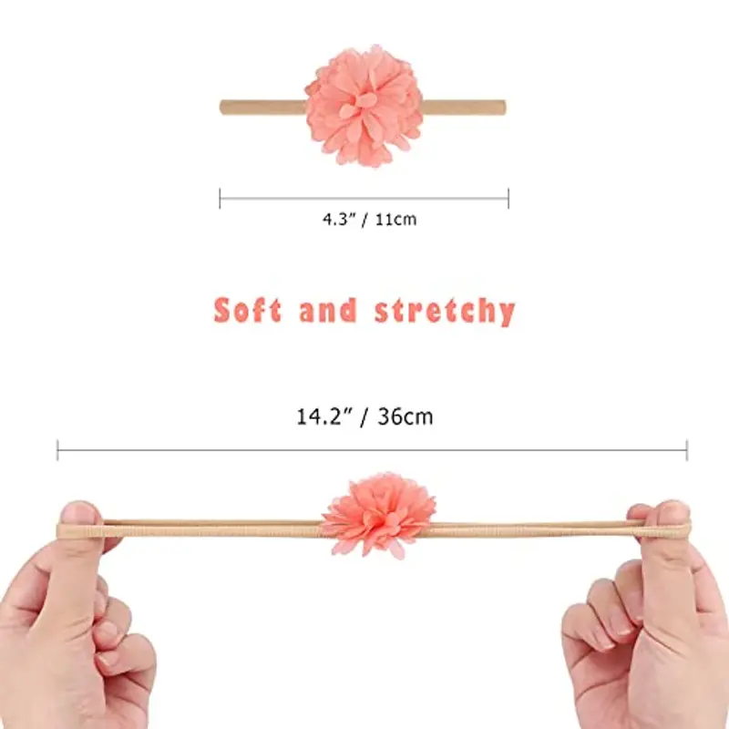 DRESHOW 10 Pcs Fascia Per Capelli Bambini Neonata Elastica - Accessori Capelli Bambina miniatura 2