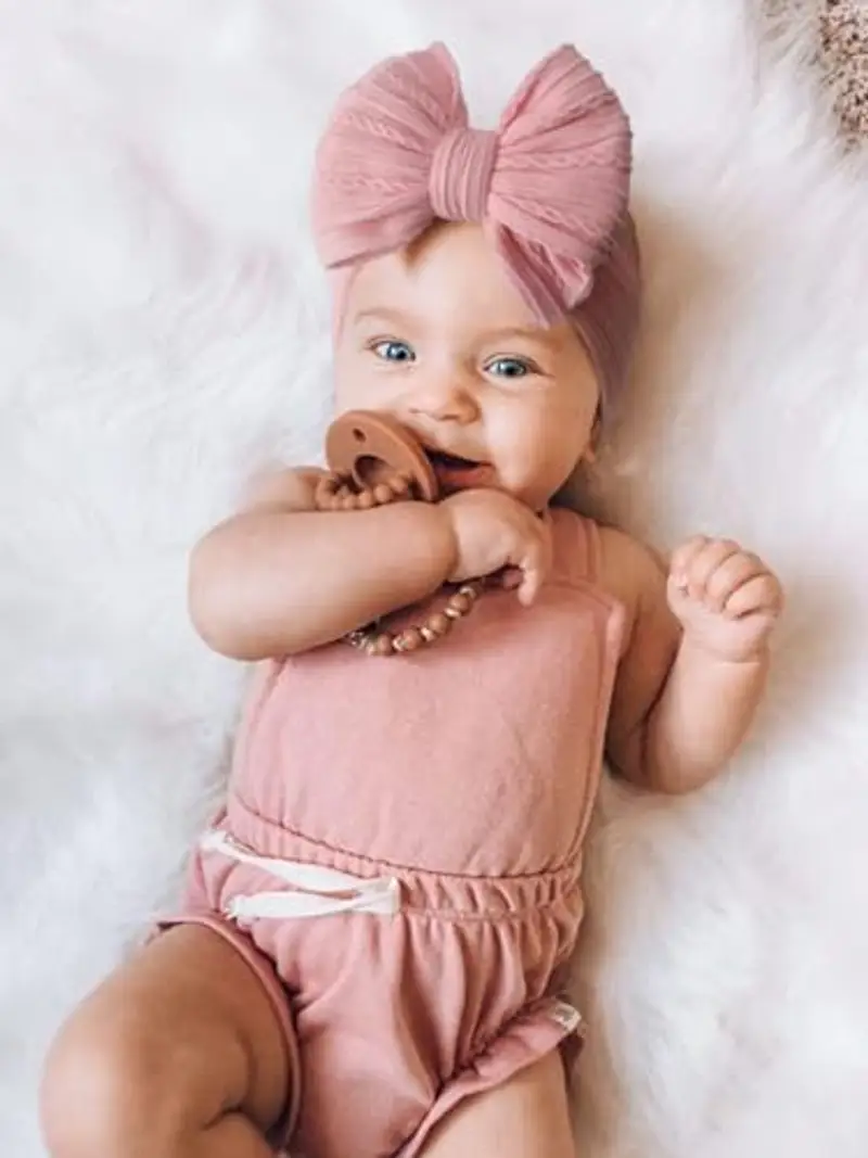 DRESHOW 3 Pezzi Bambini Fascia Per Capelli Elastica Neonata Accessori miniatura 2