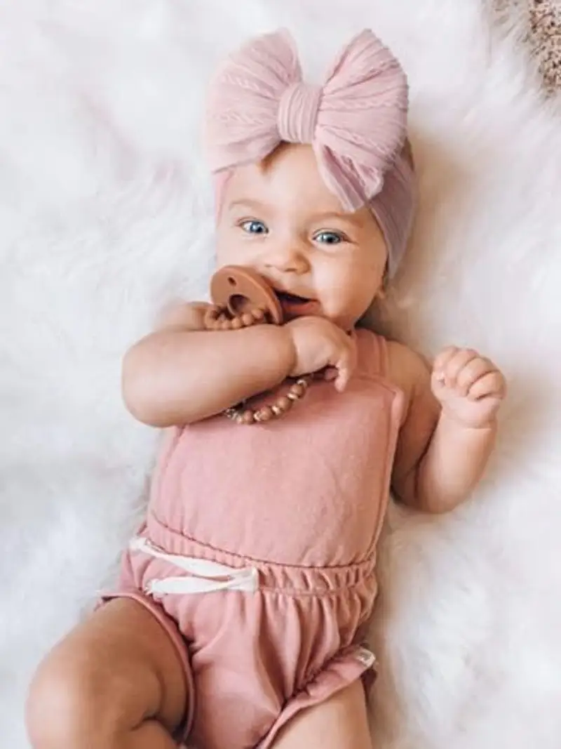 DRESHOW 3 Pezzi Bambini Fascia Per Capelli Elastica Neonata Accessori Fasce Capelli miniatura 2