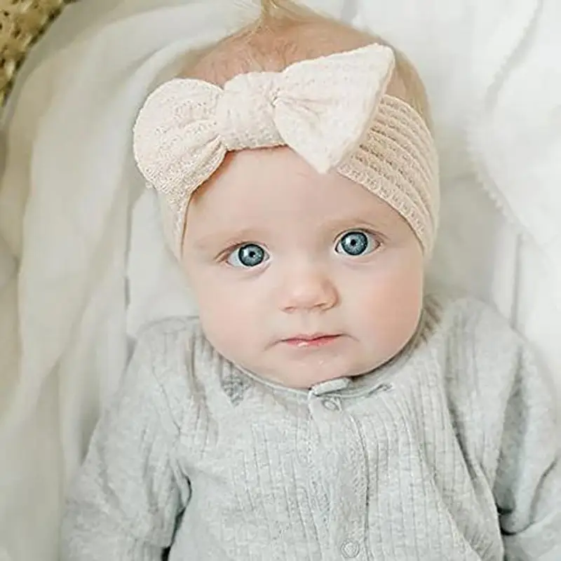 DRESHOW 5 Pezzi Bambini Fascia Per Capelli Elastica Neonata Accessori Fasce Capelli miniatura 3