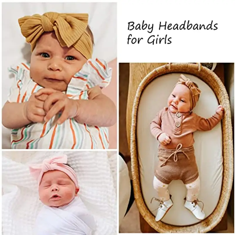 DRESHOW 5 Pezzi Bambini Fascia Per Capelli Fasce Bambina Neonata Elastica Fascia Neonato Fasce per Bambini Fasce miniatura 3