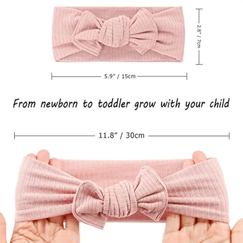 DRESHOW 5 Pezzi Bambini Fascia Per Capelli Fasce Bambina Neonata Elastica Fascia Neonato Fasce per Bambini Fasce Capelli Bambina Fascia Bambina Accessori Fasce miniatura 2