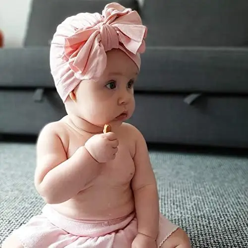 DRESHOW 5 Pezzi Cappello Turbante Bambina Cappellini Berretti e Cappellin per Infantile Bambino Neonato Ragazza miniatura 3