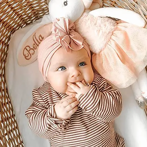 DRESHOW 5 Pezzi Cappello Turbante Bambina Cappellini Berretti e Cappellin per Infantile Bambino Neonato Ragazza miniatura 2