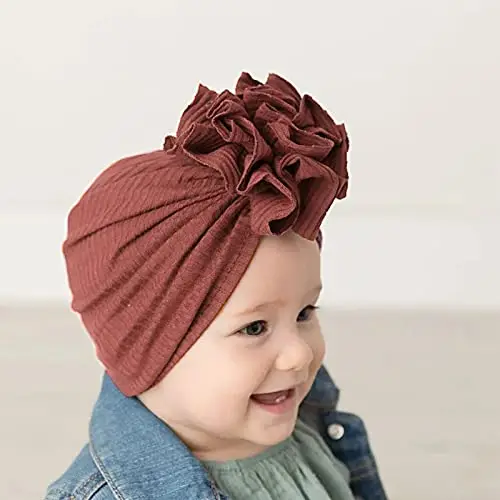 DRESHOW 5 Pezzi Cappello Turbante Bambina Cappellini Berretti e Cappellin per Infantile Bambino Neonato Ragazza miniatura 3