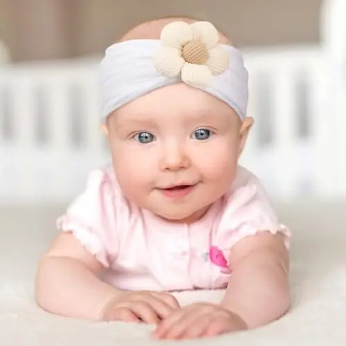 DRESHOW 6 Pezzi Fasce Floreali per Ragazze Nylon Elasticizzato Accessori per Capelli Fatti a Mano per Neonati Bambini miniatura 3