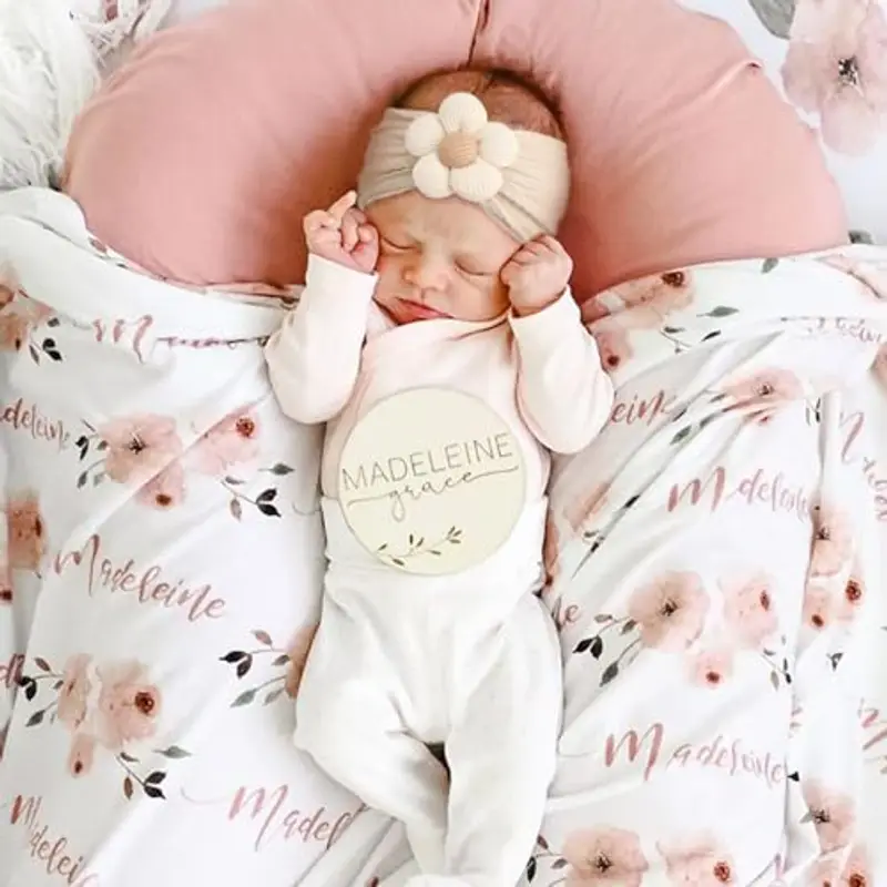 DRESHOW 6 Pezzi Fasce Floreali per Ragazze Nylon Elasticizzato Accessori per Capelli Fatti a Mano per Neonati Bambini miniatura 3