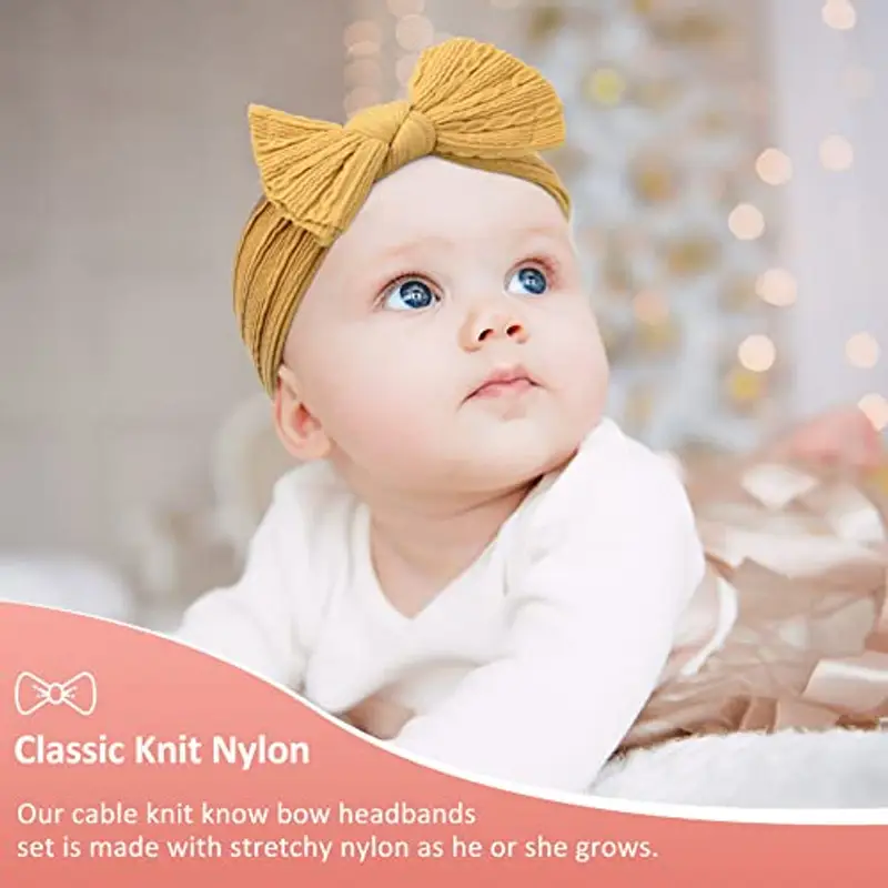 DRESHOW Bébé Bandeaux Bébé Fille Bandeau Cheveux Bande de Cheveux Arc Bande de Cheveux Bandeaux Accessoires Bébé Fille miniatura 3