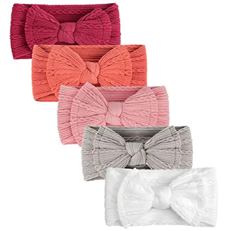 DRESHOW Bébé Bandeaux Bébé Fille Bandeau Cheveux Bande de Cheveux Arc Bande de Cheveux Bandeaux Accessoires Bébé Fille Enfant Turban Bandeau