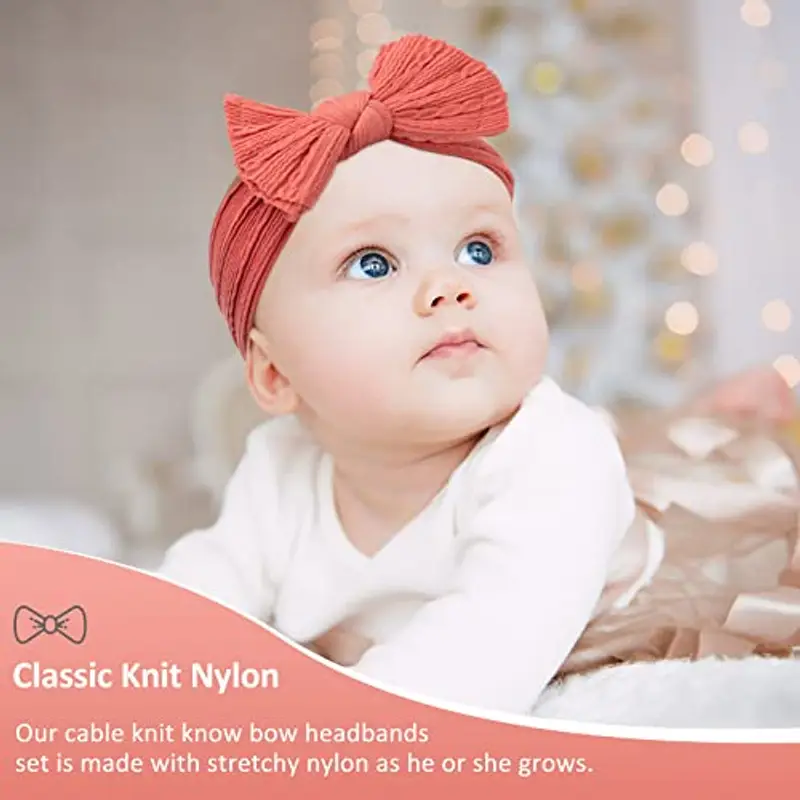 DRESHOW Bébé Bandeaux Bébé Fille Bandeau Cheveux Bande de Cheveux Arc Bande de Cheveux Bandeaux Accessoires Bébé Fille Enfant Turban Bandeau miniatura 3