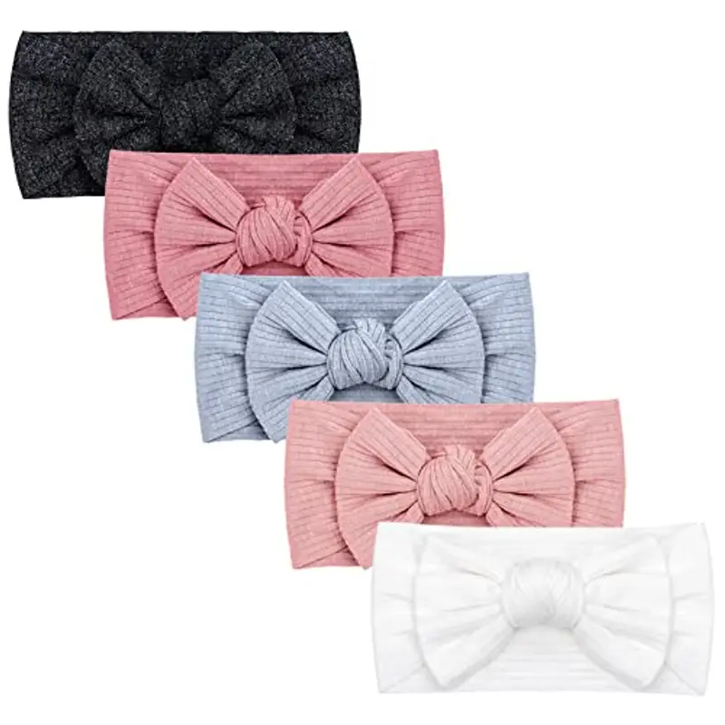 DRESHOW Bébé Bandeaux Bébé Fille Bandeau Cheveux Bande de Cheveux Arc Bande de Cheveux Bandeaux Accessoires Bébé Fille Enfant Turban Bandeau