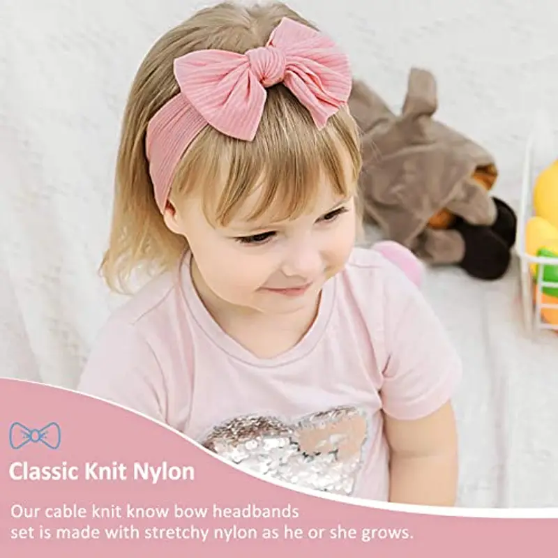 DRESHOW Bébé Bandeaux Bébé Fille Bandeau Cheveux Bande de Cheveux Arc Bande de Cheveux Bandeaux Accessoires Bébé Fille Enfant Turban Bandeau miniatura 3
