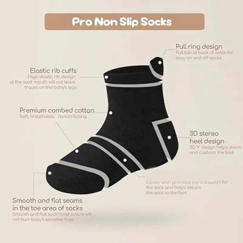 DRESHOW Calzini Antiscivolo per Bambini Con Suole Antisdrucciolevoli Per Neonati Bambini Ragazzi Ragazze miniatura 2