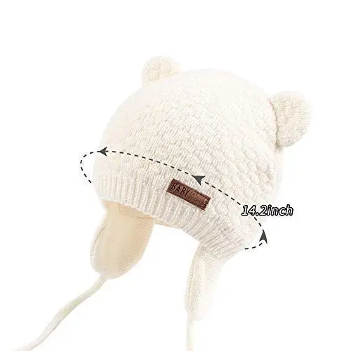DRESHOW Cappello Bambino Berretti Neonato Ragazzi Ragazze Morbido Carino Orso Infantile Orecchio Berreto Caldo Cappello miniatura 2
