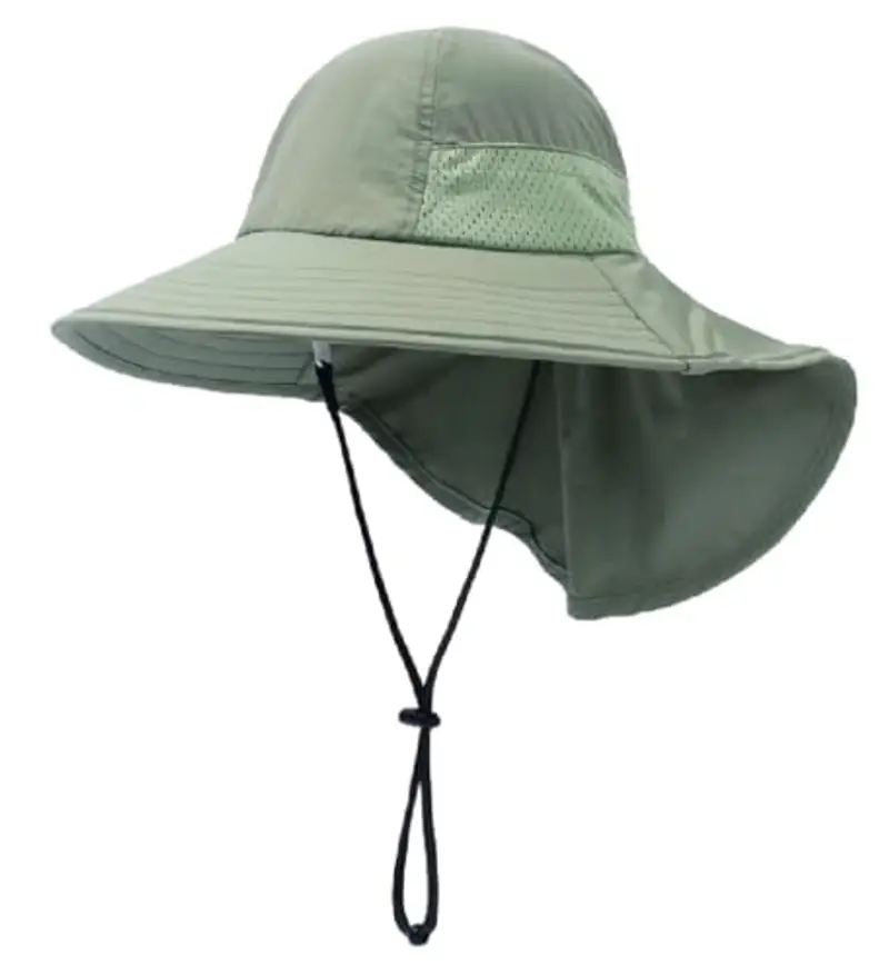 DRESHOW Cappello da Sole per Neonati UPF 50+ Cappello da Collo per Ragazzo Protezione per Bambini Cappello a Secchiello Traspirante