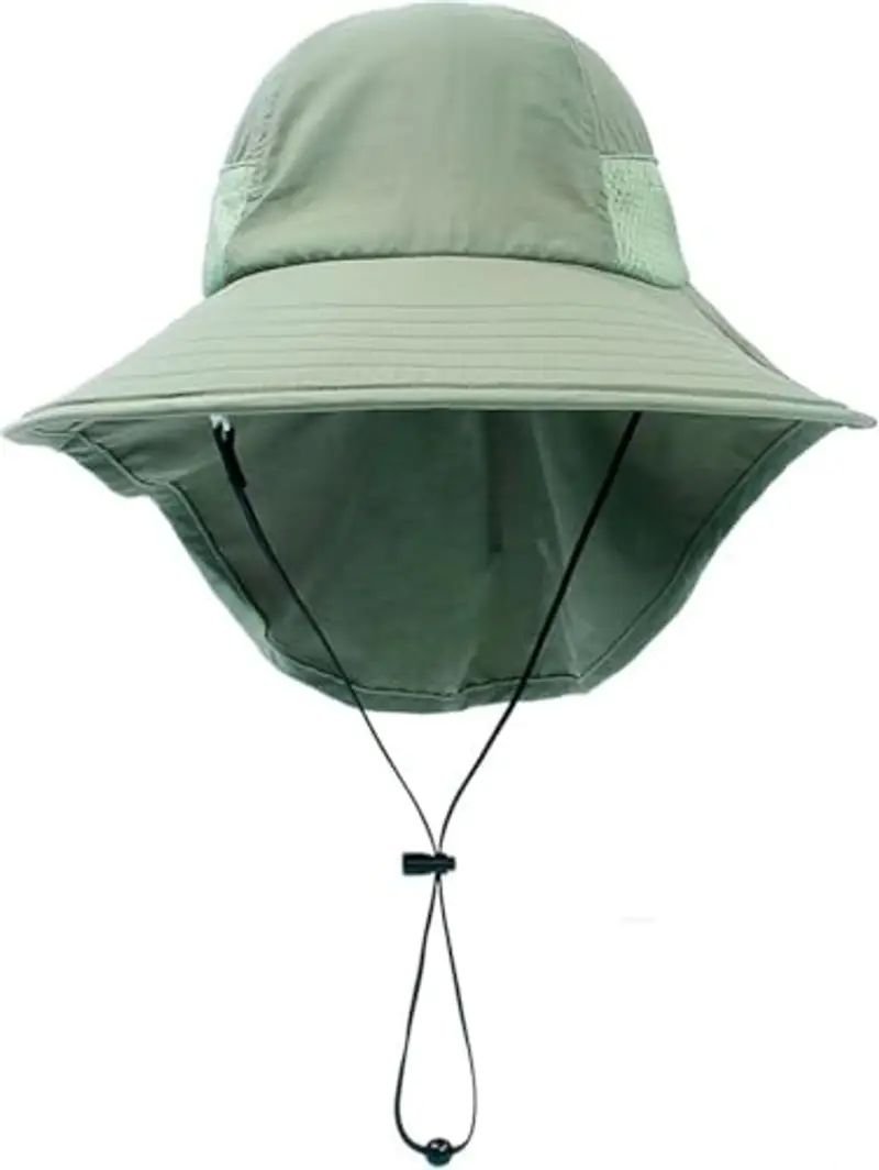 DRESHOW Cappello da Sole per Neonati UPF 50+ Cappello da Collo per Ragazzo Protezione per Bambini Cappello a Secchiello Traspirante miniatura 2