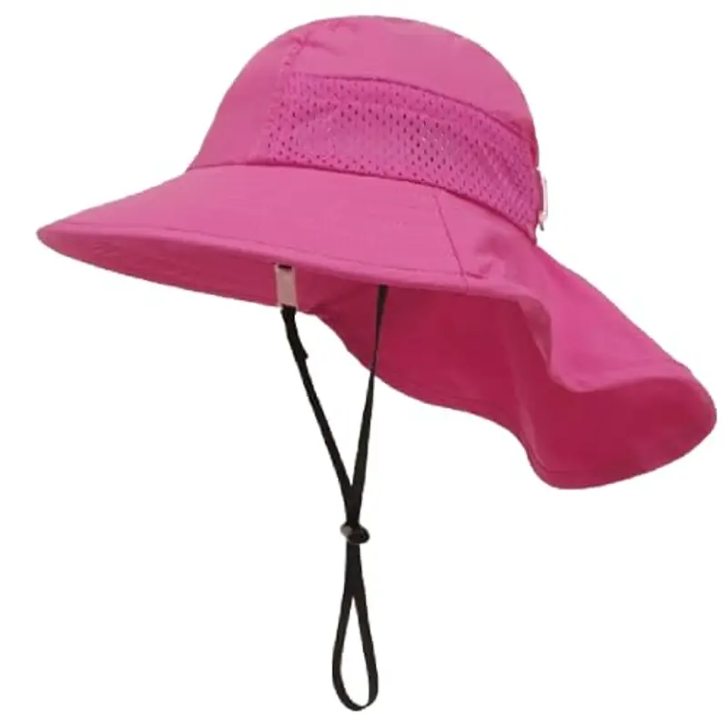 DRESHOW Cappello da Sole per Neonati UPF 50+ Cappello da Collo per Ragazzo Protezione per Bambini Cappello a Secchiello Traspirante