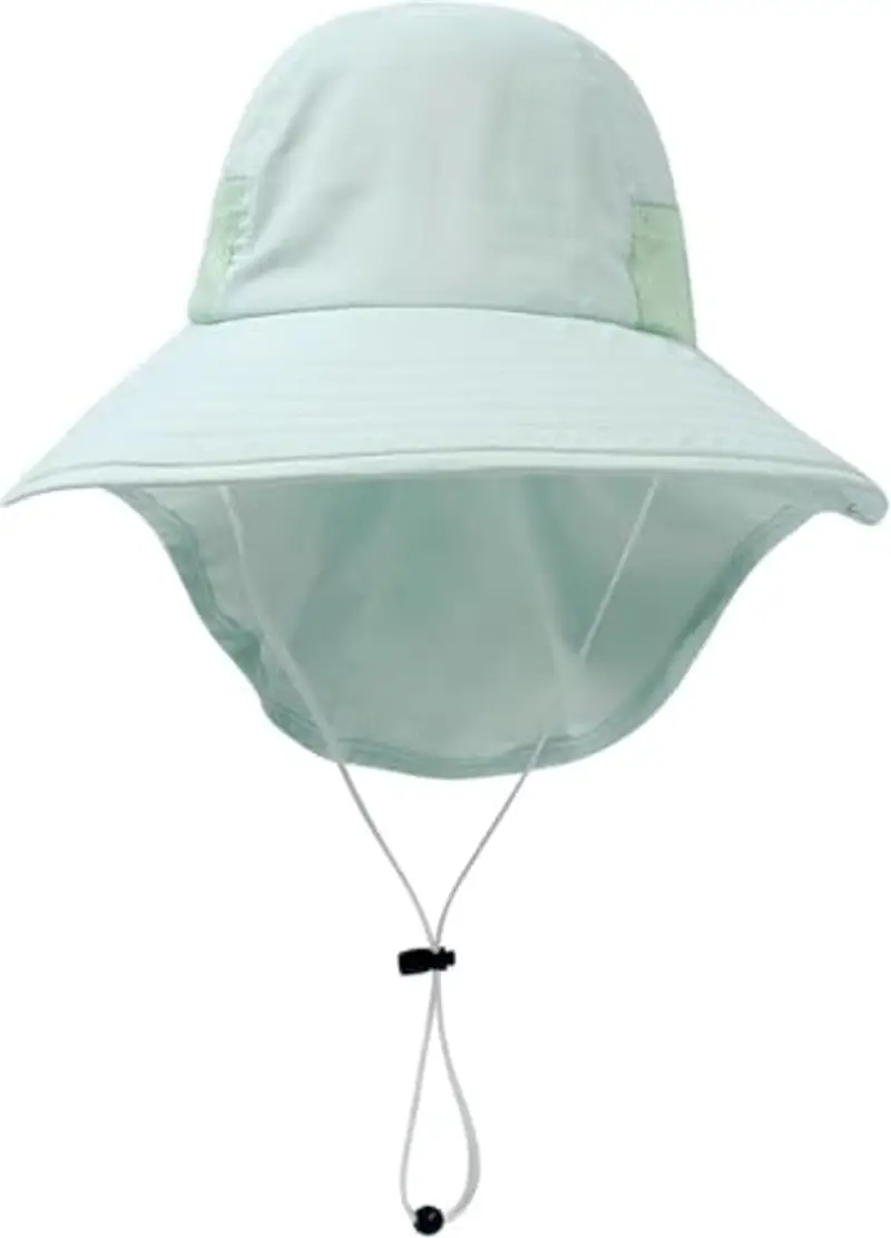 DRESHOW Cappello da Sole per Neonati UPF 50+ Cappello da Collo per Ragazzo Protezione per Bambini Cappello a Secchiello Traspirante miniatura 2