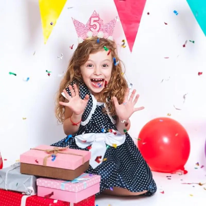 DRESHOW Corona di Fiori di Rosa Corona Bambina Fascia Tiara Corona da Principessa Cerchietto per Feste di Compleanno, Carnevale miniatura 3