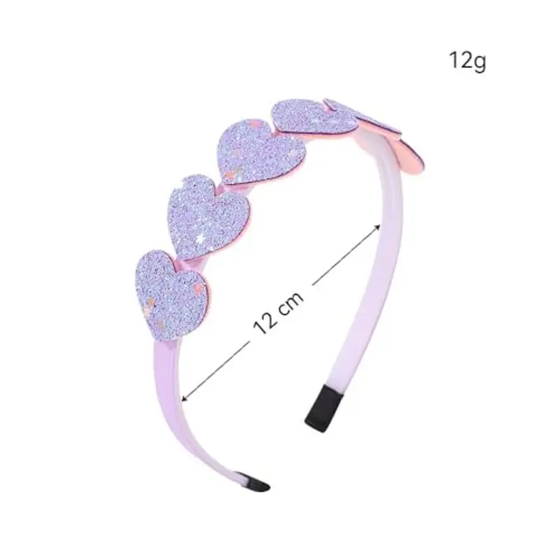 DRESHOW Ragazze Fasce Arco Glitter Bambini Fascia Cuore Stella Capelli per Toddlers Adolescenti miniatura 2