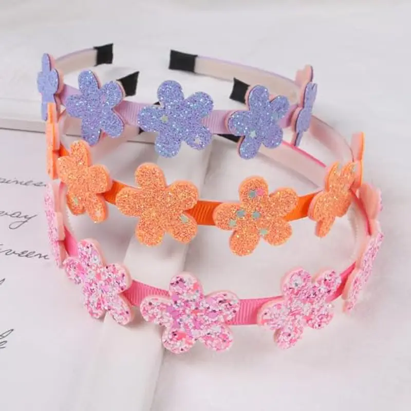 DRESHOW Ragazze Fasce Arco Glitter Bambini Fascia Cuore Stella Capelli per Toddlers Adolescenti miniatura 3