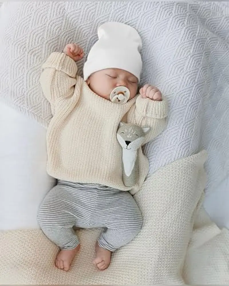 DRESHOW Unisex Bambino Berretti Neonato Ragazzi Ragazze Morbido Carino Cappello Caldo Ospedale Nursery Berretto per Bambini 0-3 Mesi miniatura 2