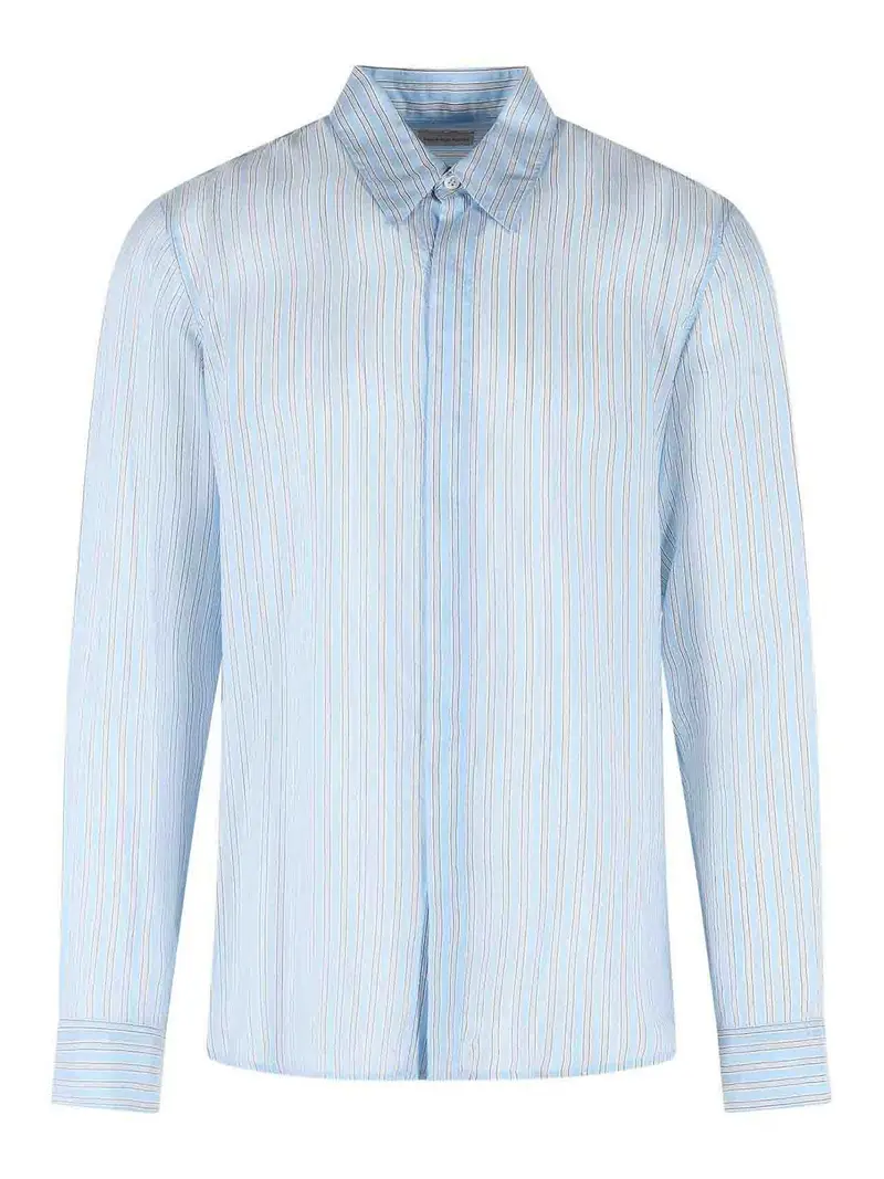 Camicia Carvies in cupro azzurro