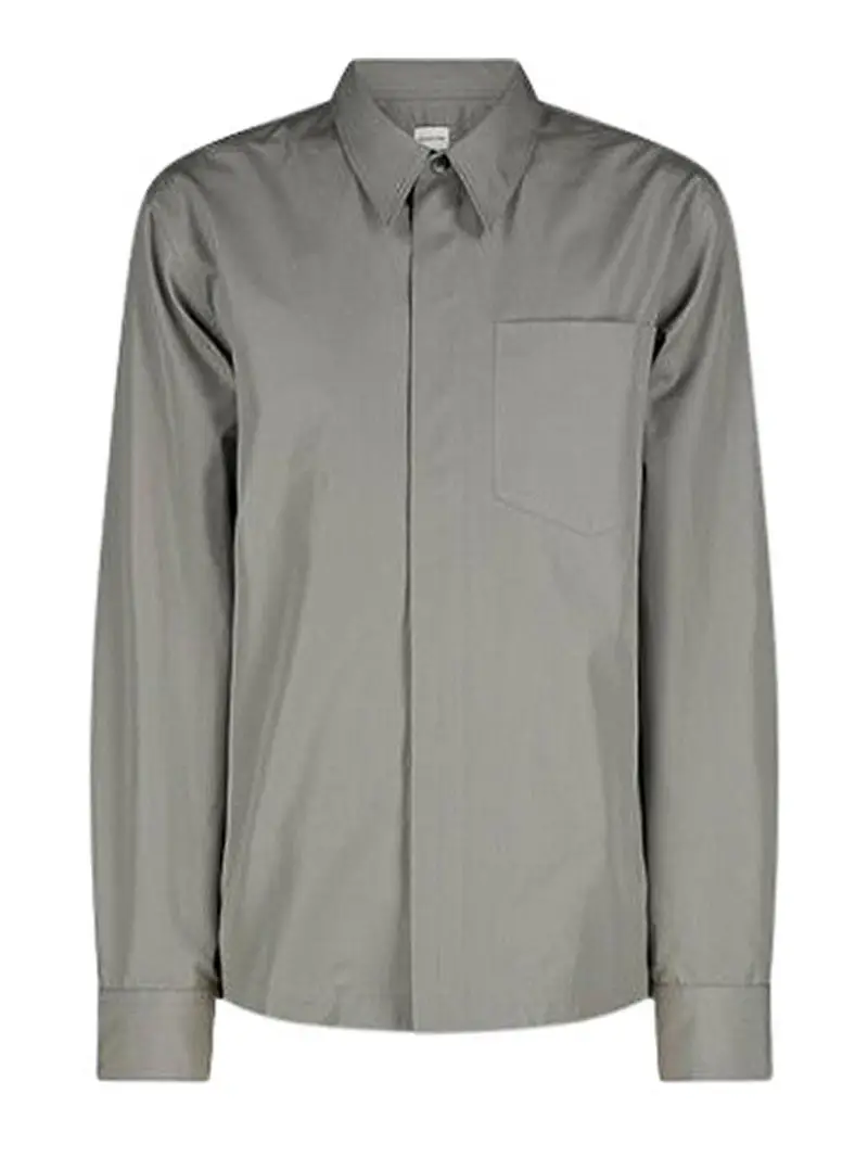 Camicia In Cotone Marrone Chiaro