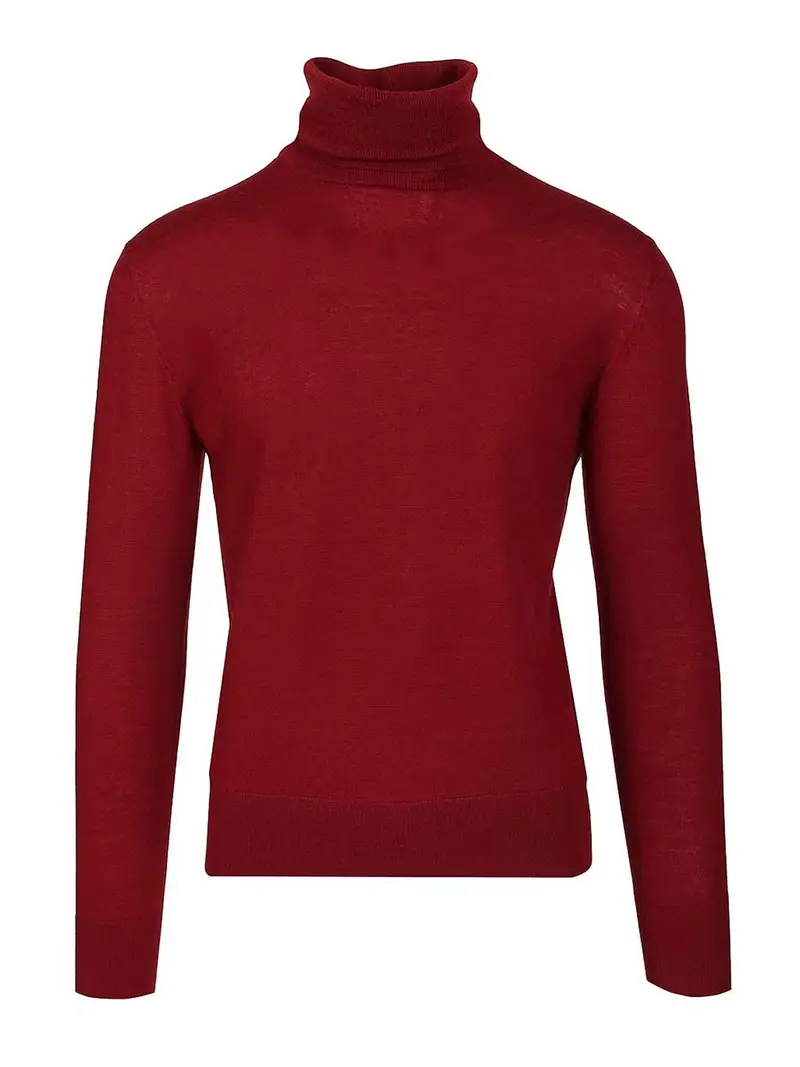 Jumper per collo di tartaruga Rosso Scuro