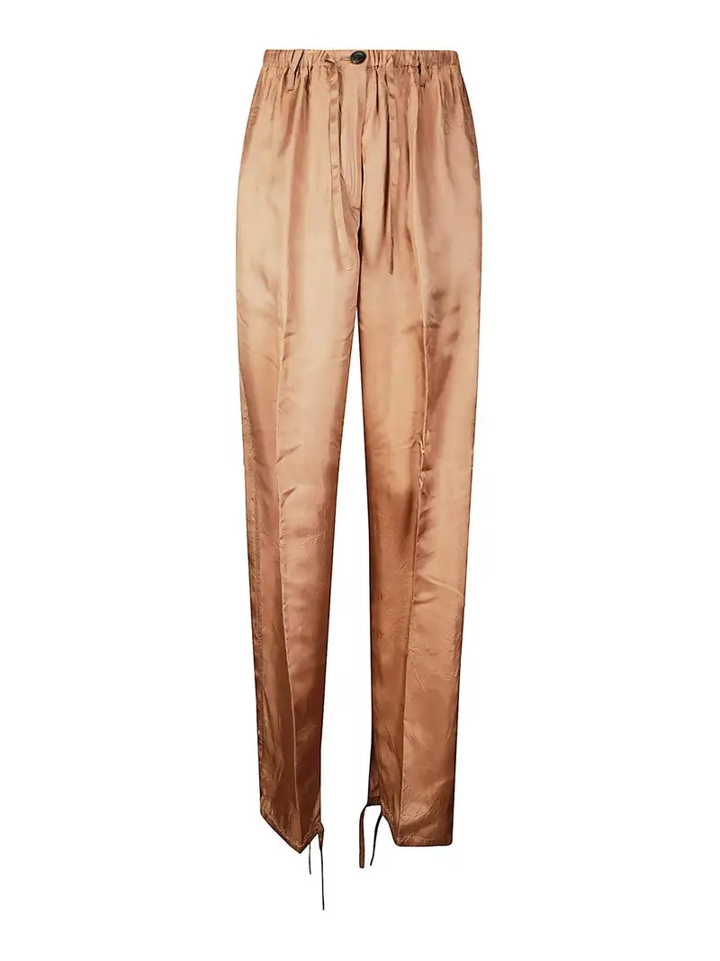 Pantaloni in viscosa dal fit morbido Tortora