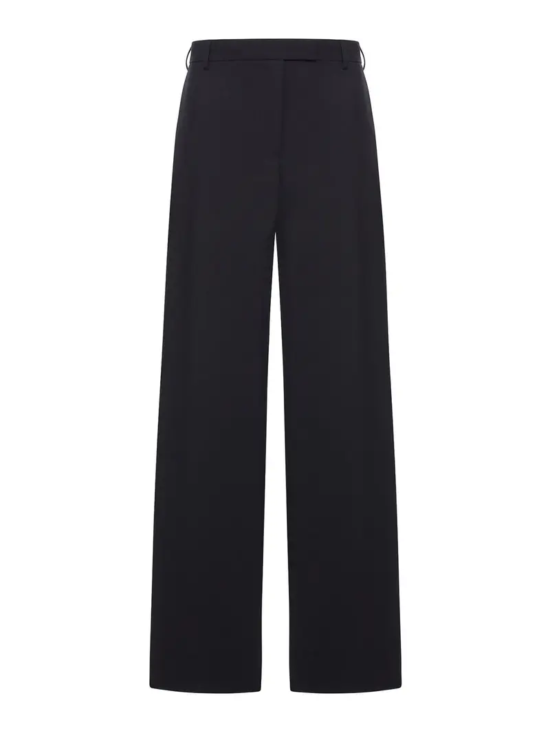 Pantaloni sartoriali in lana mohair Nero