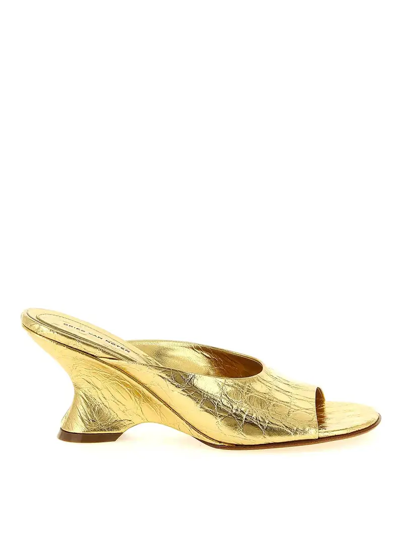 Sabot con zeppa curva Oro