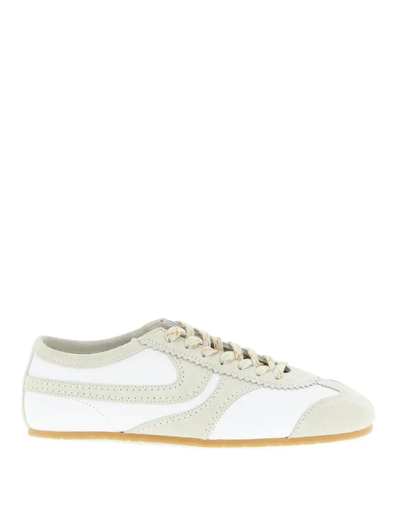 Sneakers in pelle scamosciata Beige