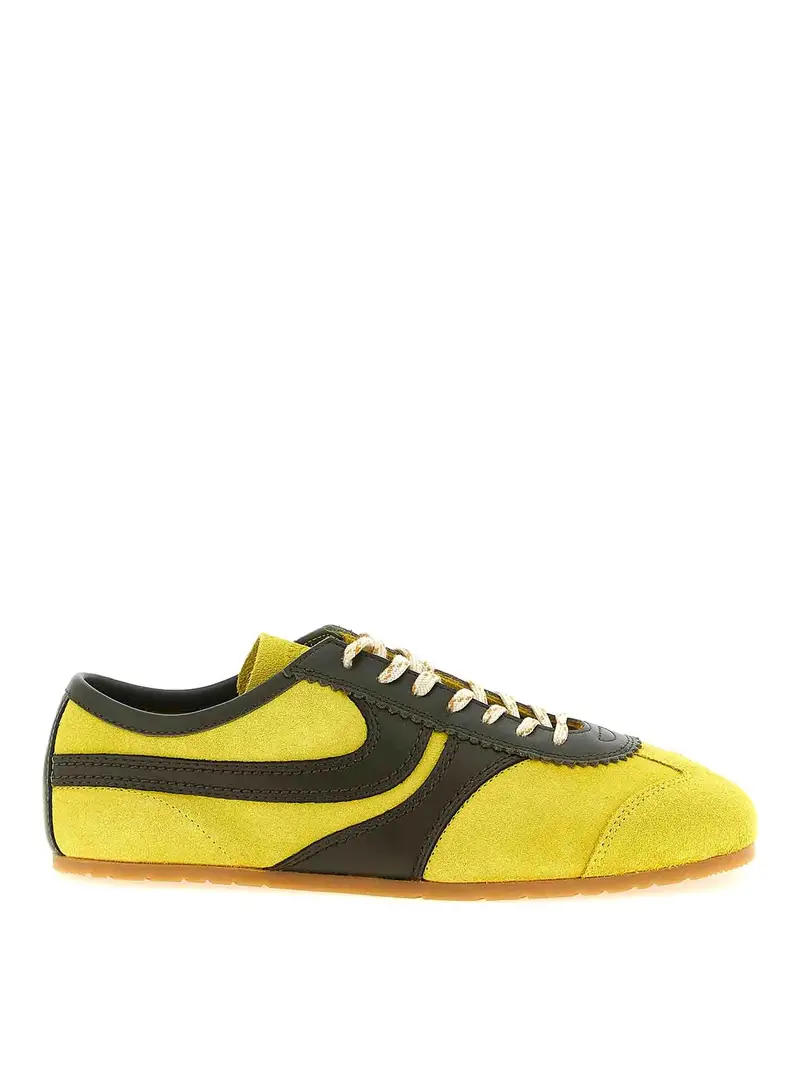 Sneakers in pelle scamosciata Giallo