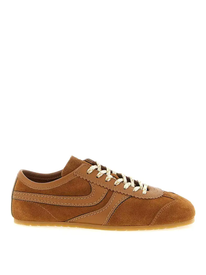 Sneakers in pelle scamosciata Marrone