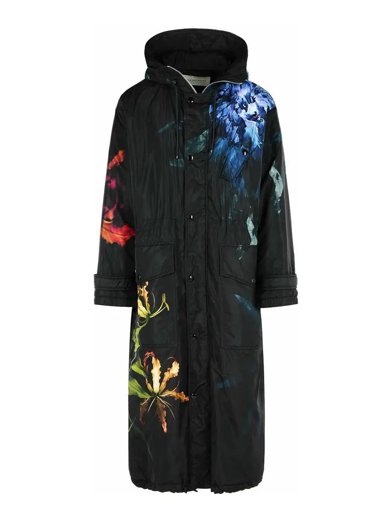 Varna Black Polyamide Coat Nero