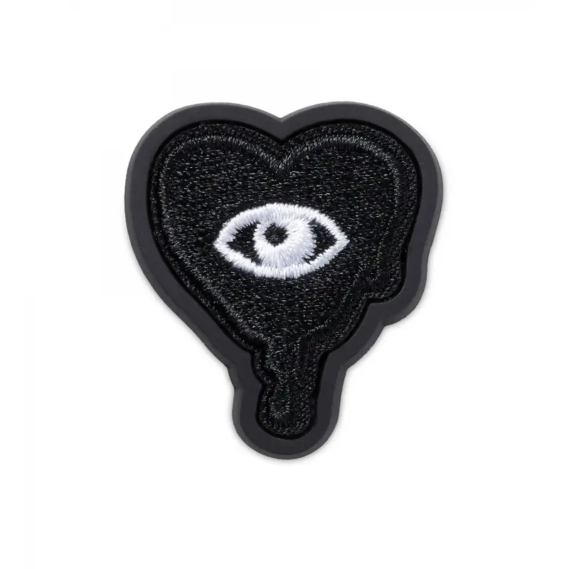 Dripping black heart patch