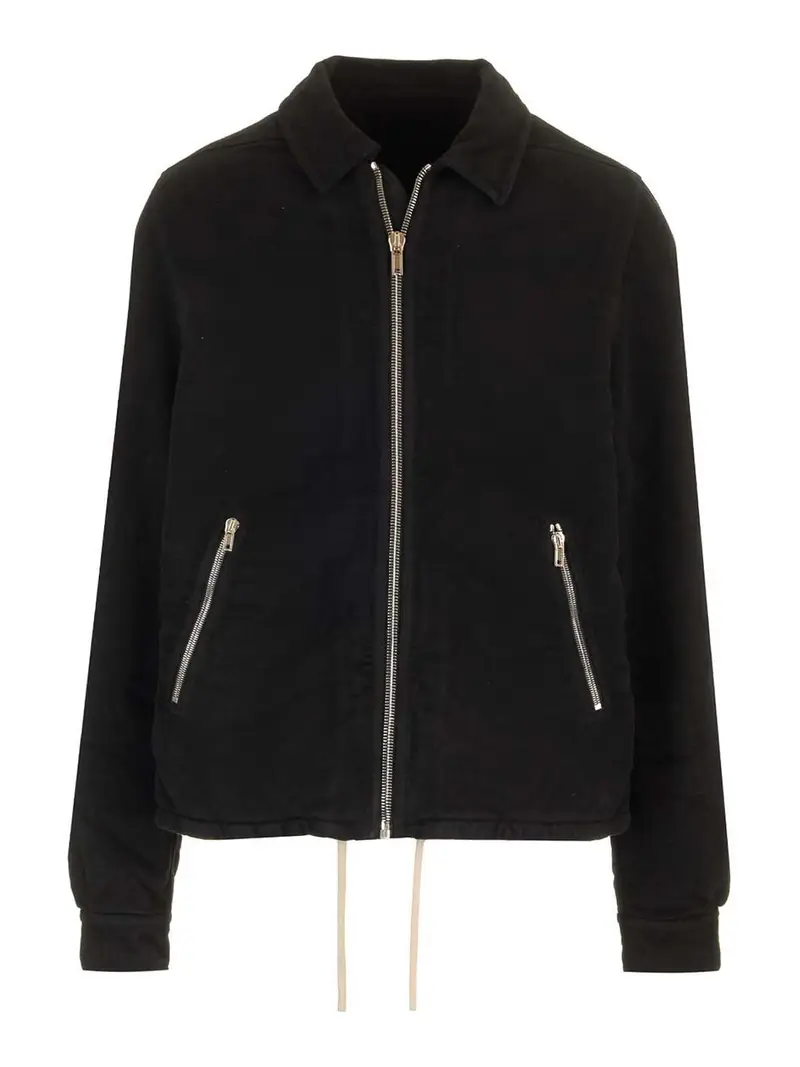 Padded Cotton-Moleskin Jacket Nero