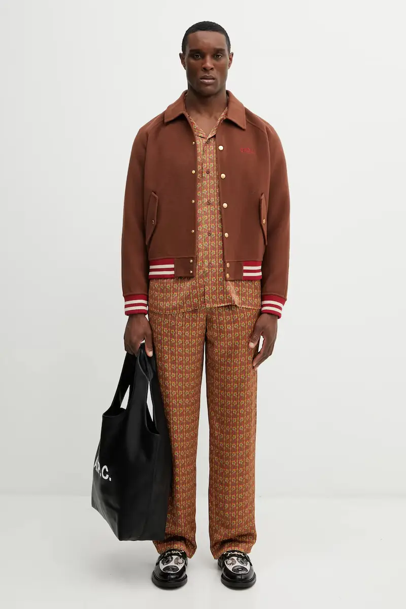 Drole De Monsieur Berretto da Baseball in Cotone Marrone