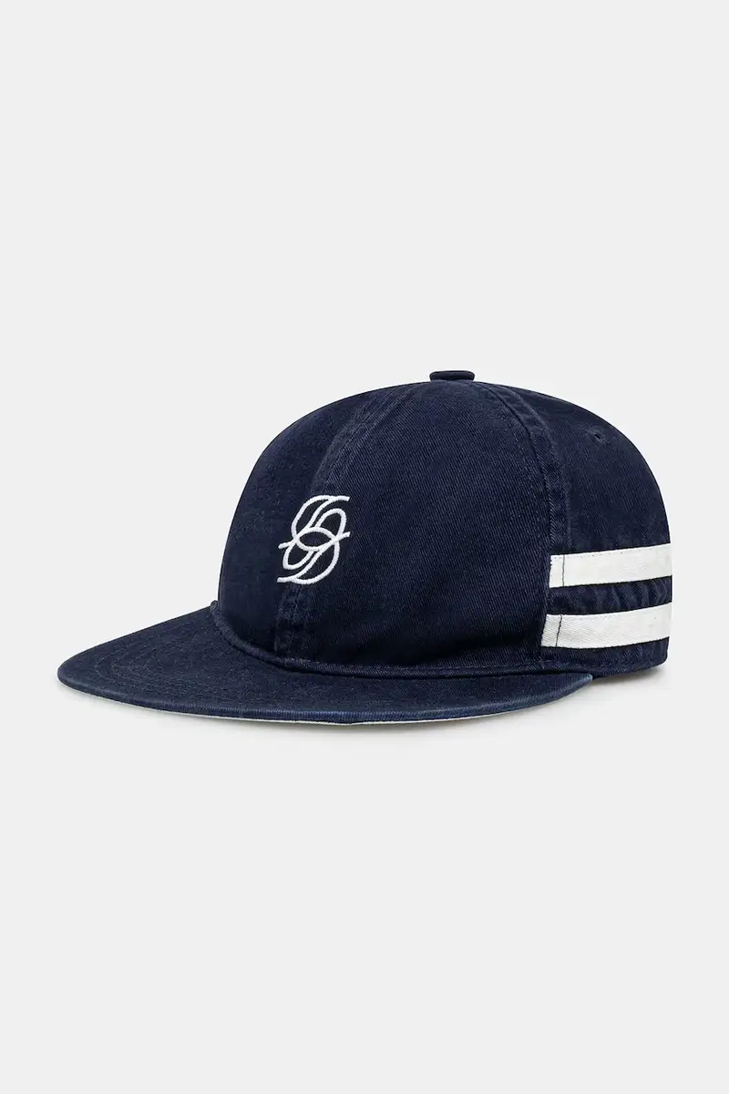 berretto da baseball in cotone La Casquette D Miroir Blu navy