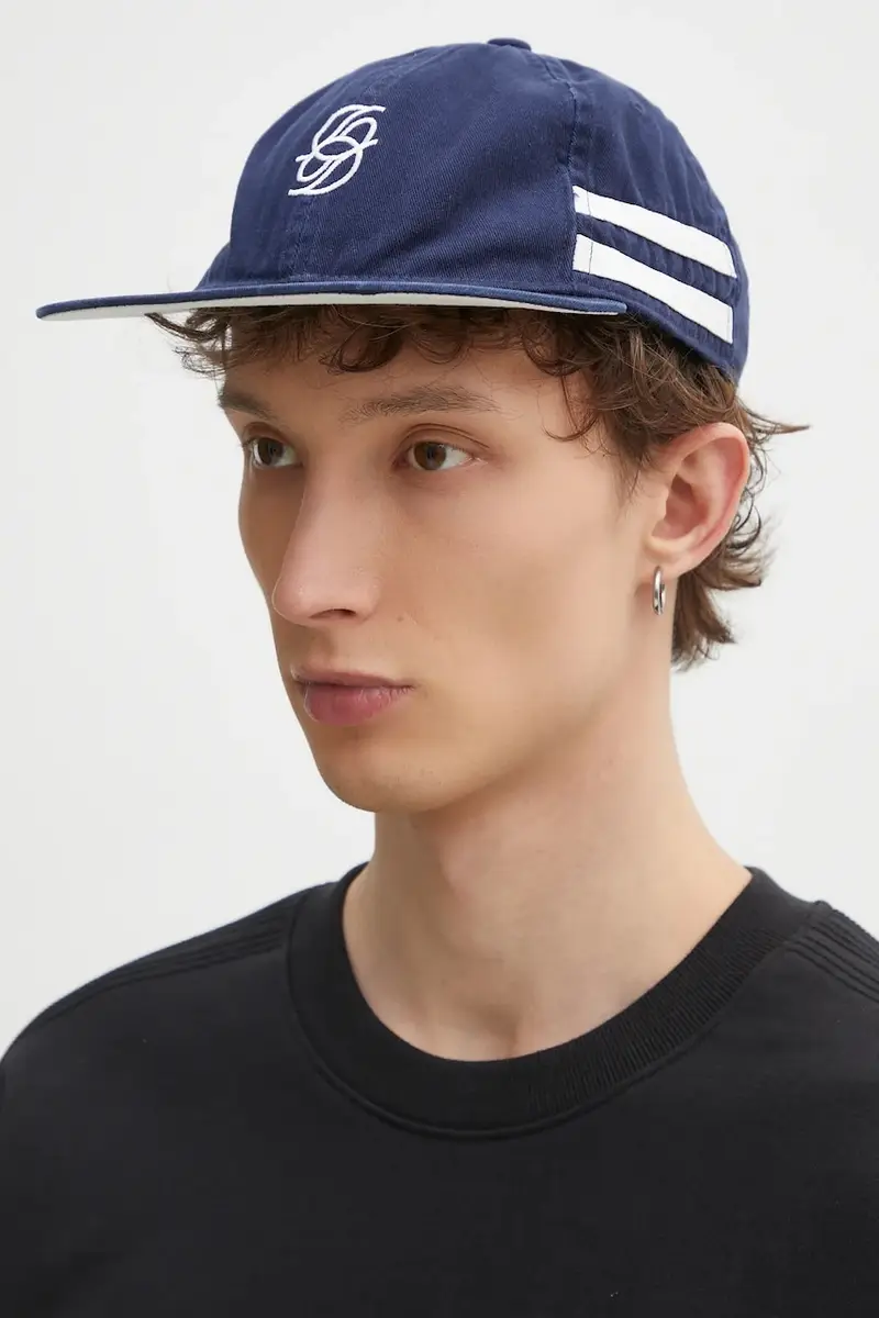 berretto da baseball in cotone La Casquette D Miroir colore blu navy con applicazione G-CP169-CO138-DNY